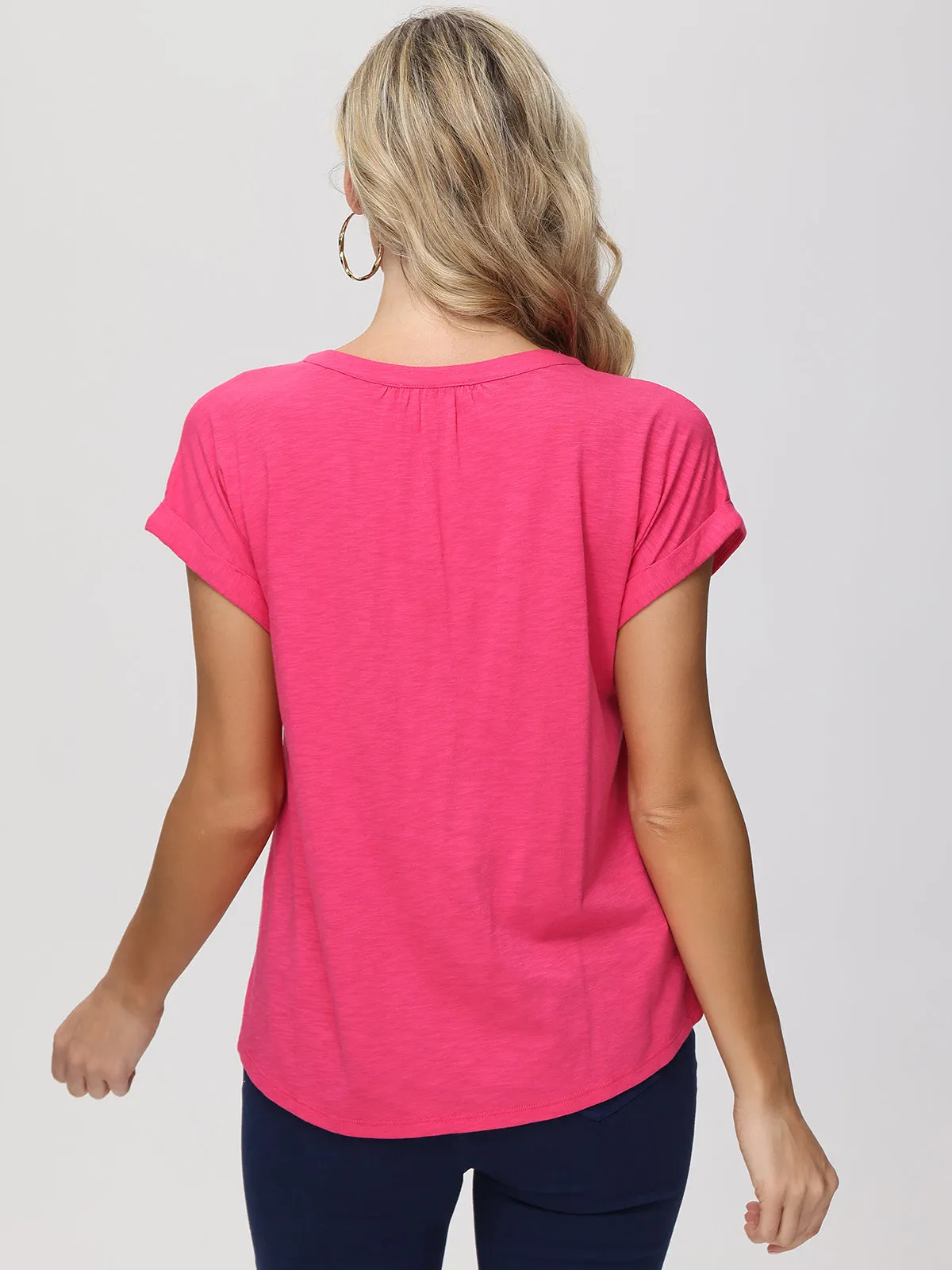 Y Neckline With Buttons Top sold by 89th & Madison product image thumbnail 5