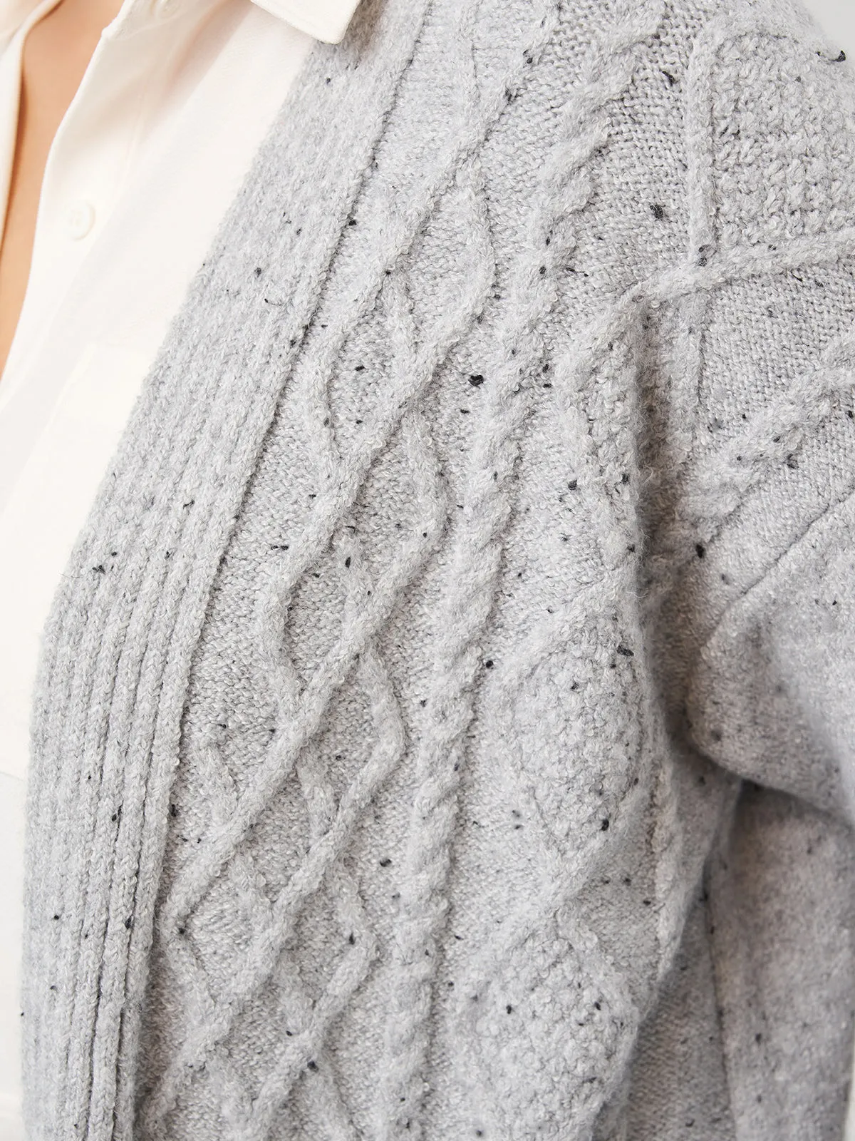 Mixed Cable Open Cardigan sold by 89th & Madison product image thumbnail 4