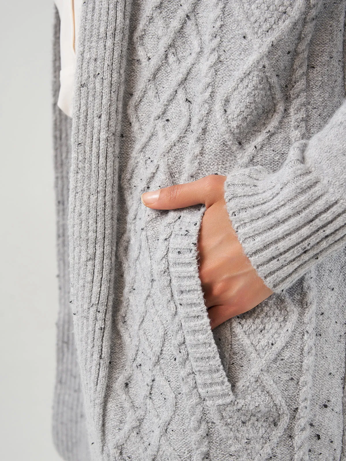 Mixed Cable Open Cardigan sold by 89th & Madison product image thumbnail 5