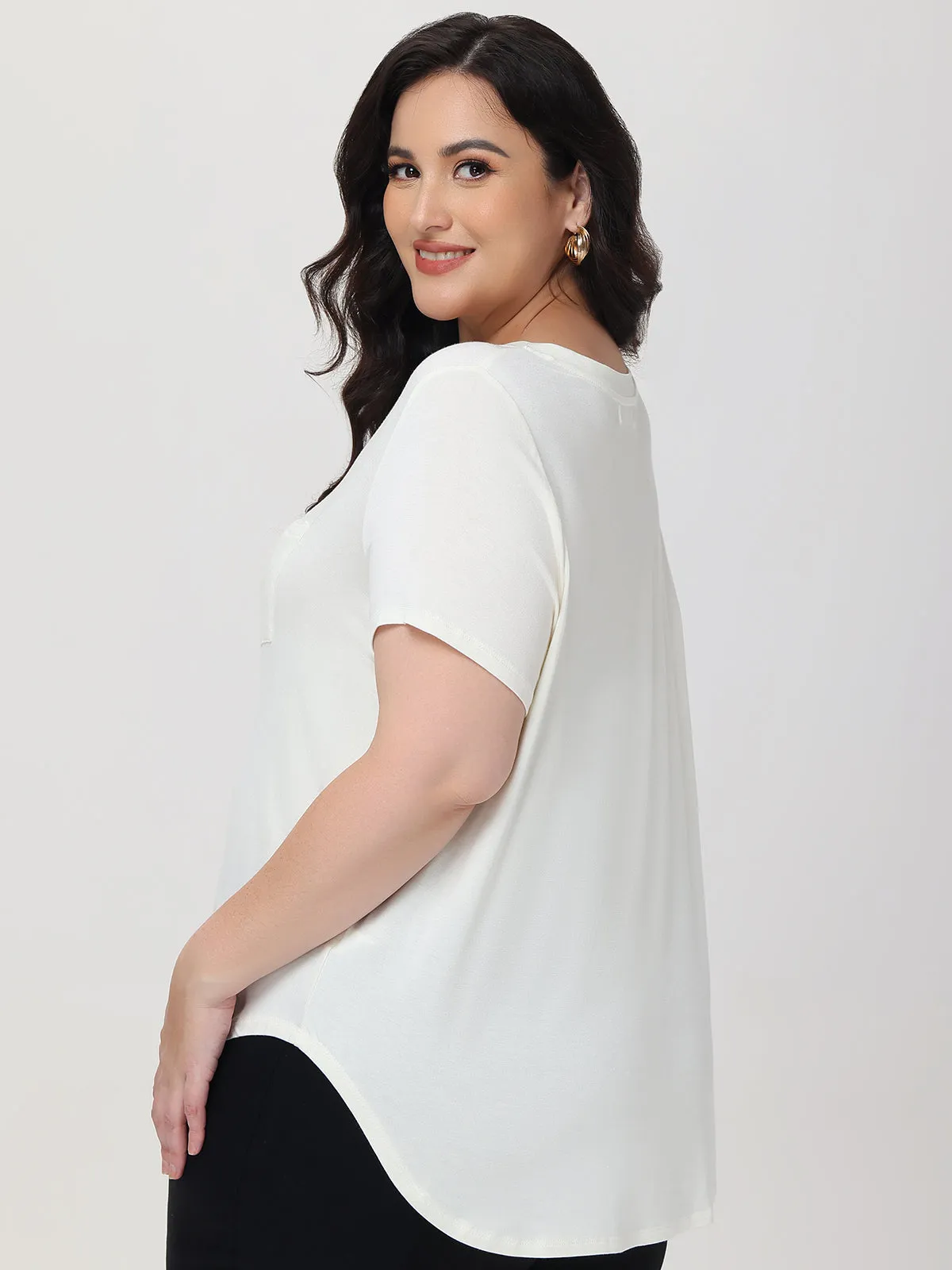 Plus V-Neck Pocket Tee sold by 89th & Madison product image thumbnail 3