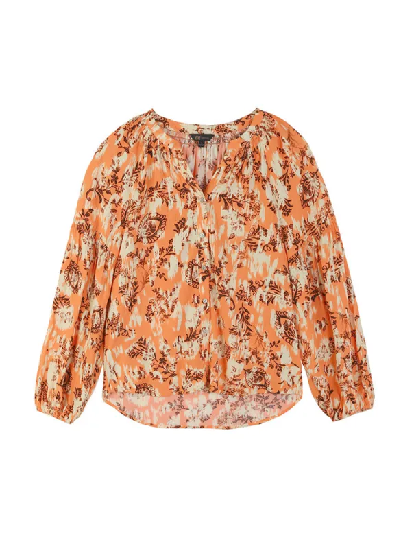 Frye Dropped Shoulder Button Front Top sold by 89th & Madison