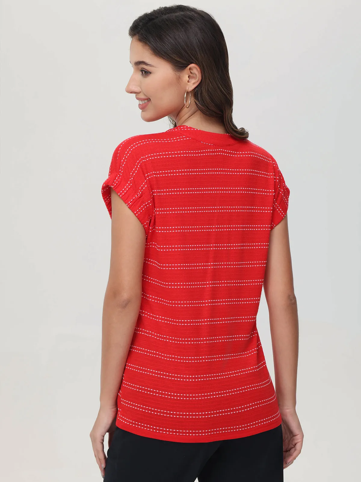 Stripe Henley Tee sold by 89th & Madison product image thumbnail 3