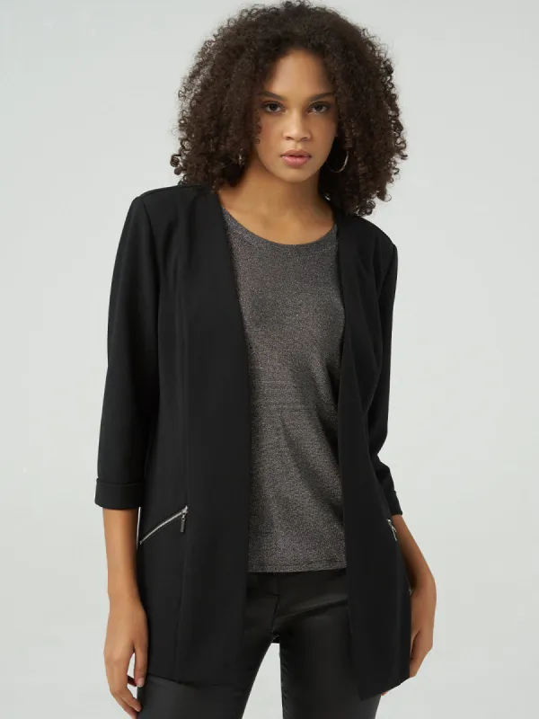 3/4 Sleeve Open Front Jacket sold by 89th & Madison