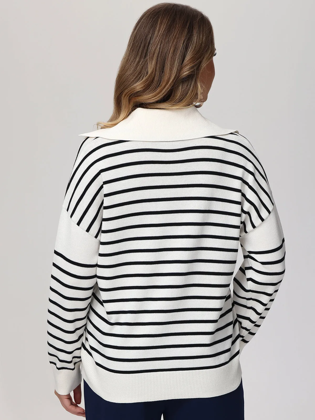 Stripe Polo Pullover sold by 89th & Madison product image thumbnail 5