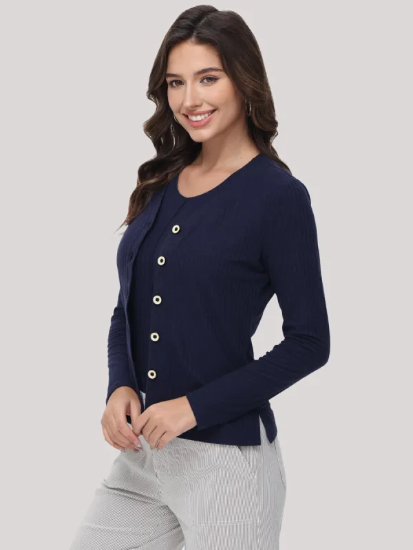 Stripe V-Neck Cardigan sold by 89th & Madison