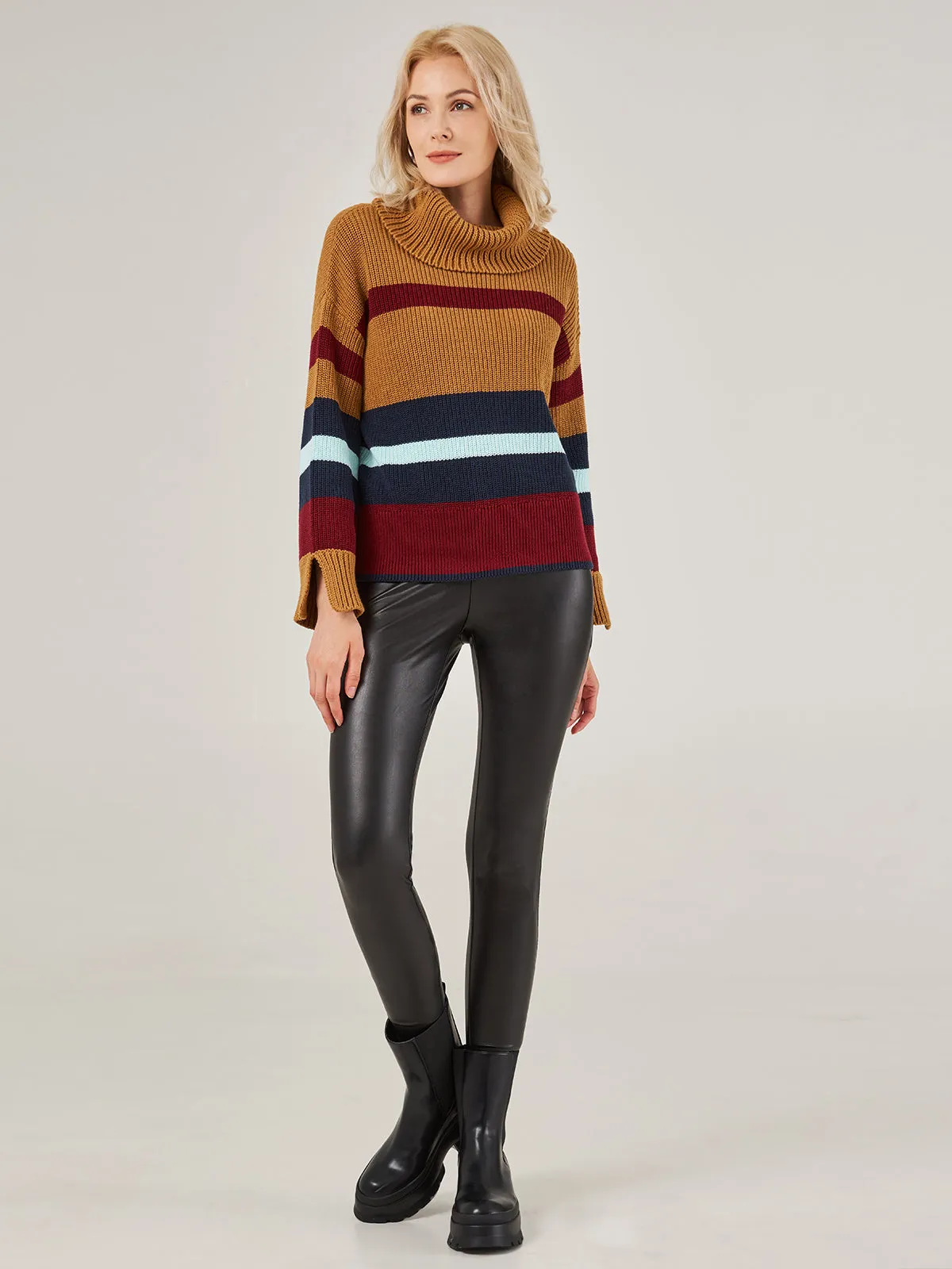 Colorblock Turtleneck Pullover sold by 89th & Madison product image thumbnail 2
