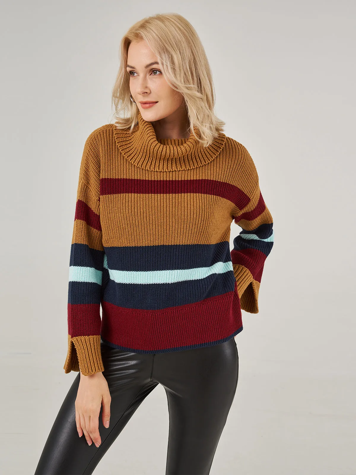 Colorblock Turtleneck Pullover sold by 89th & Madison product image thumbnail 3
