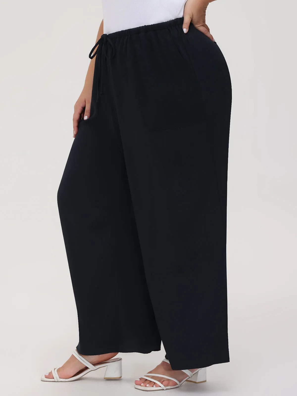 Plus Drawstring Wide Leg Pants sold by 89th & Madison product image thumbnail 3