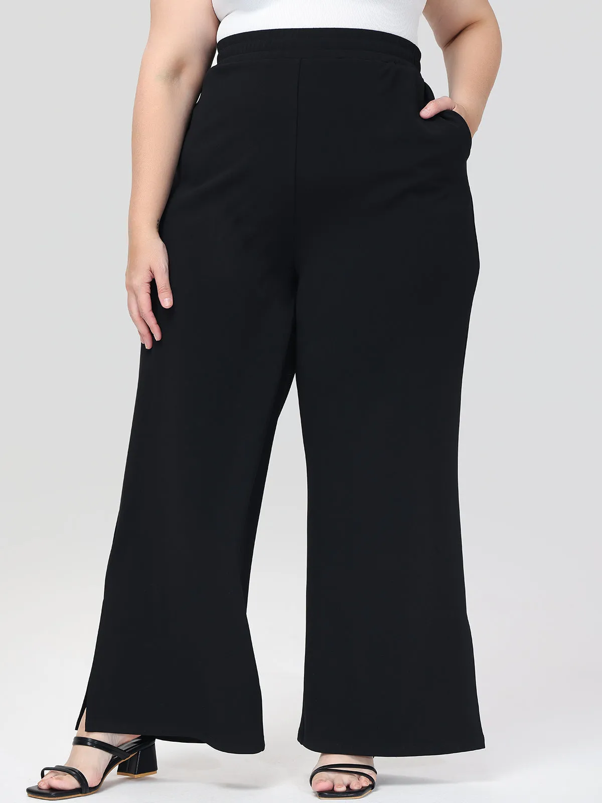 Plus Scuba High-Rise Wide Leg Pants sold by 89th & Madison product image thumbnail 2