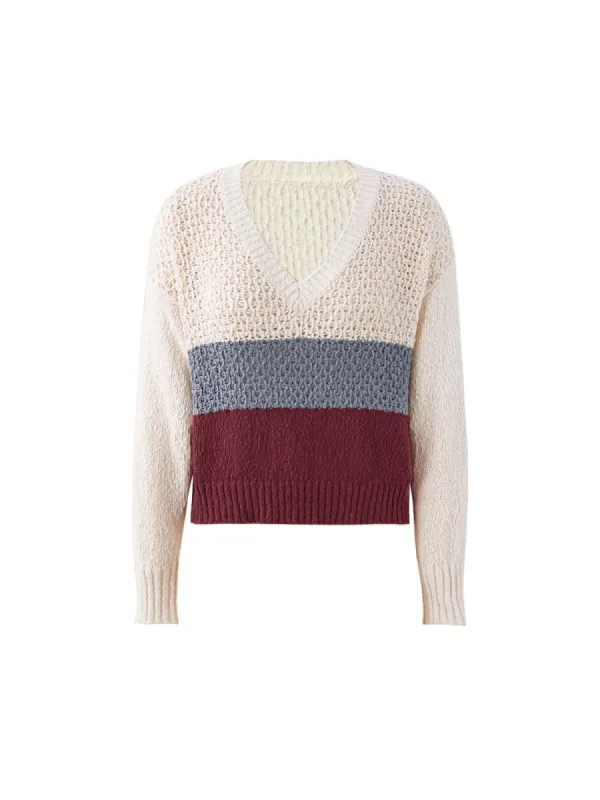 Colorblock V-Neck Pullover sold by 89th & Madison