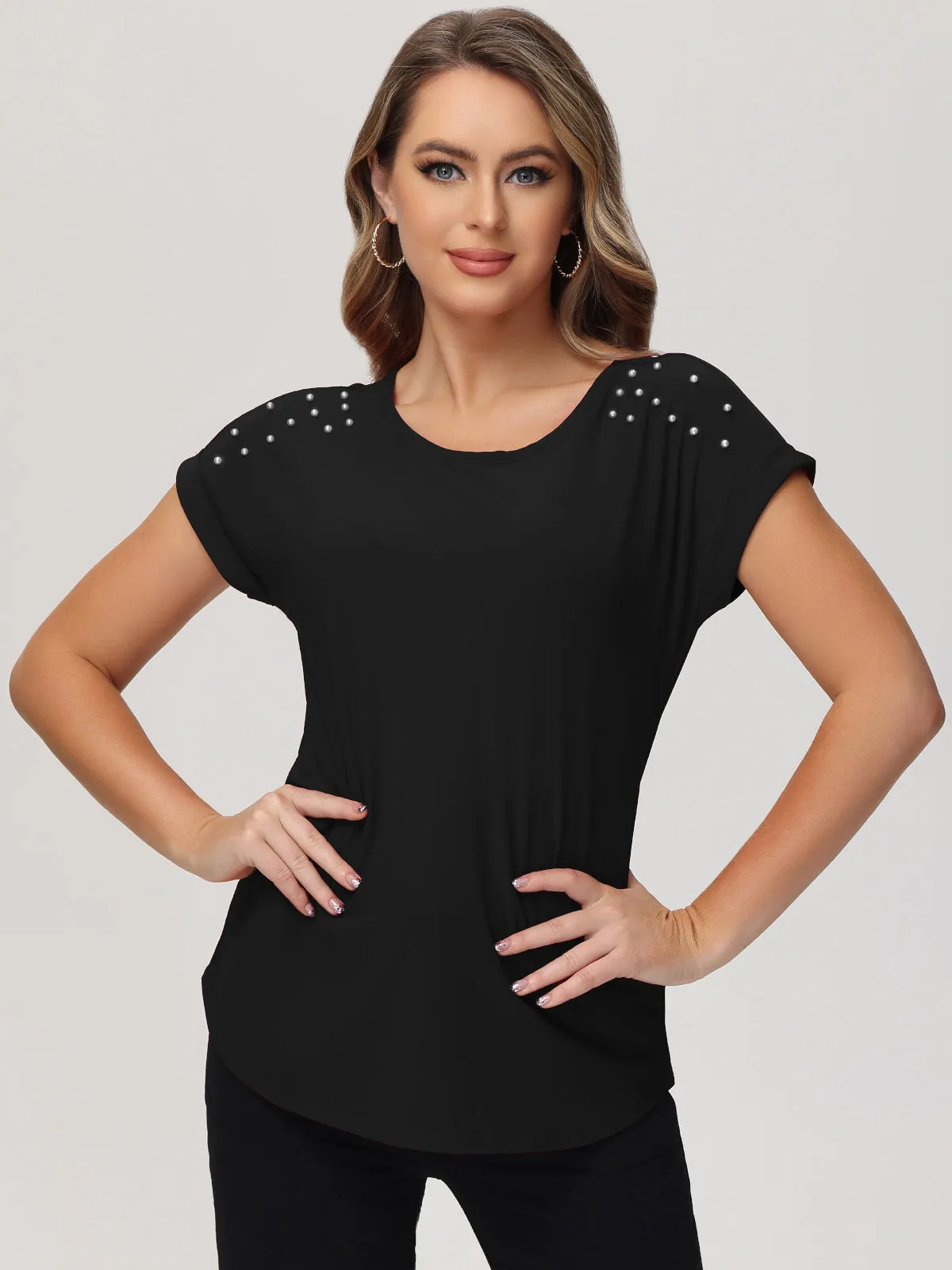 Pearl Dolman Sleeve Cool Top sold by 89th & Madison product image thumbnail 5