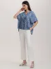 Button Front Leaf Print Blouse sold by 89th & Madison