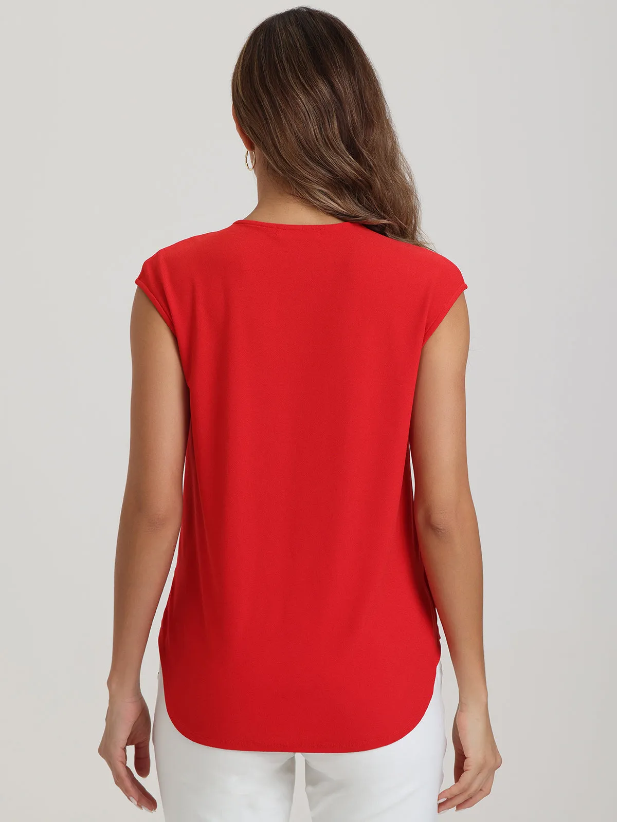 Sleeveless Faux Wrap Top sold by 89th & Madison product image thumbnail 2