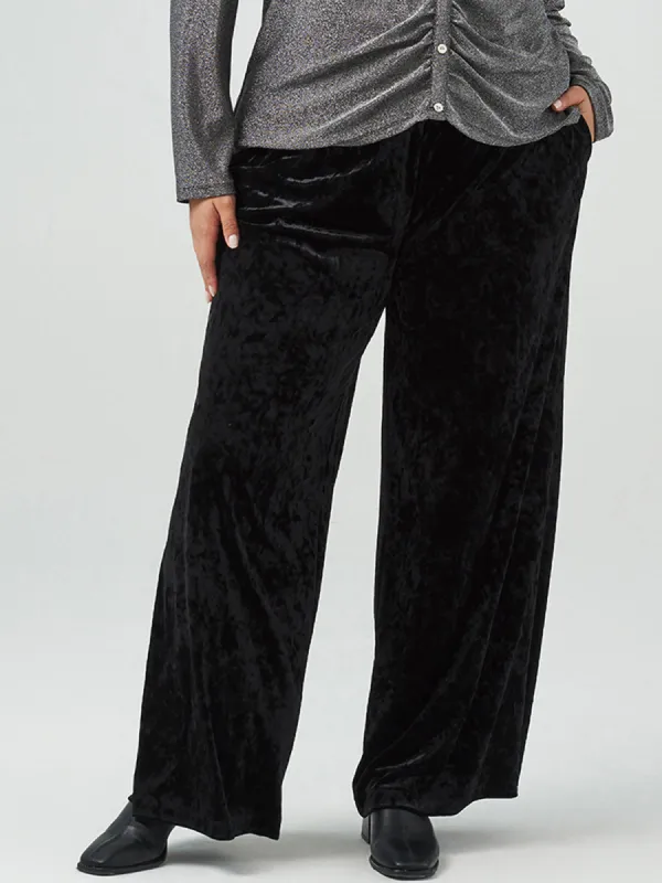 Plus High-Rise Relaxed Velvet Pants sold by 89th & Madison