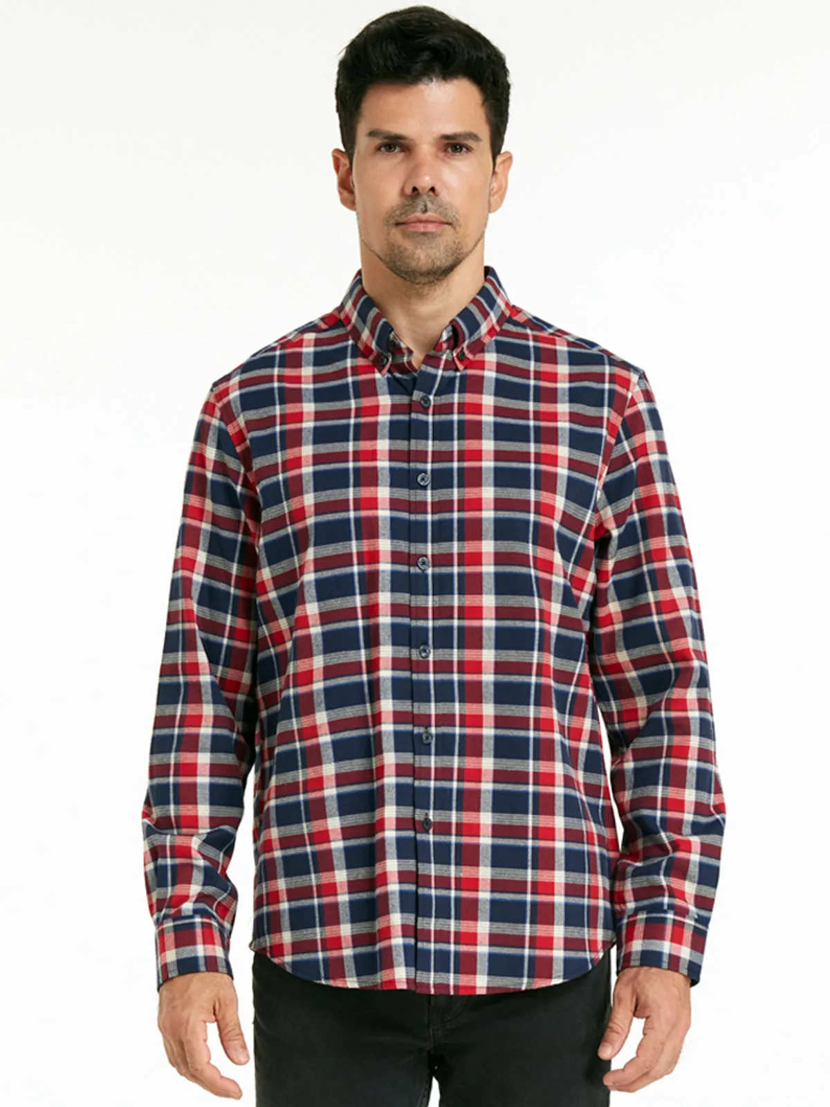 Plaid Button-Up Shirt sold by 89th & Madison product image thumbnail 4