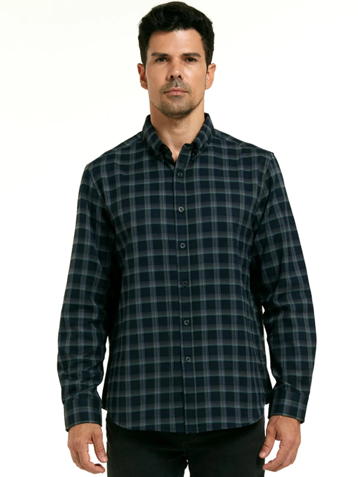 Plaid Button-Up Shirt sold by 89th & Madison