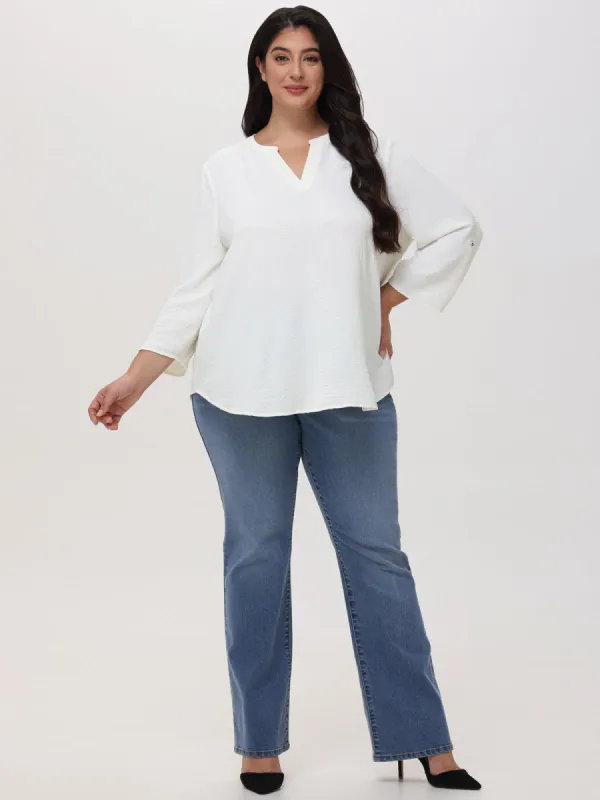 Plus Kick Out High Rise Jean In Light Wash sold by 89th & Madison