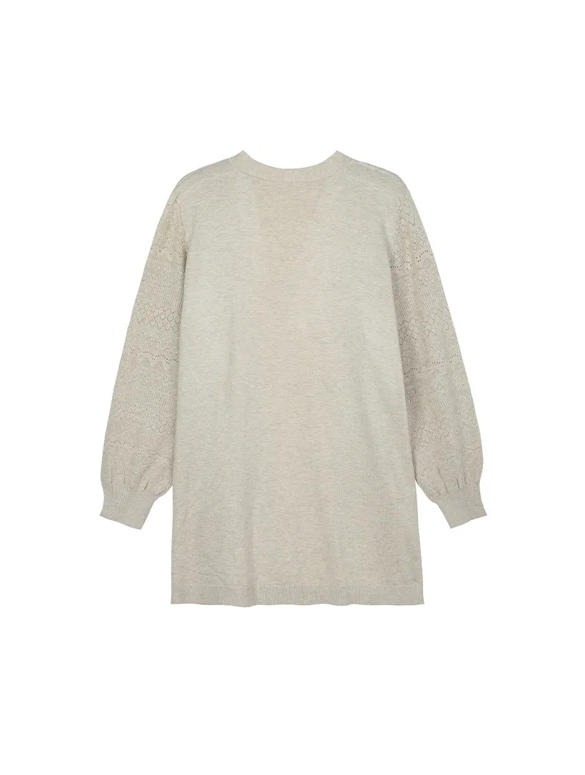 Pointelle Sleeve Open Cardigan sold by 89th & Madison product image thumbnail 2