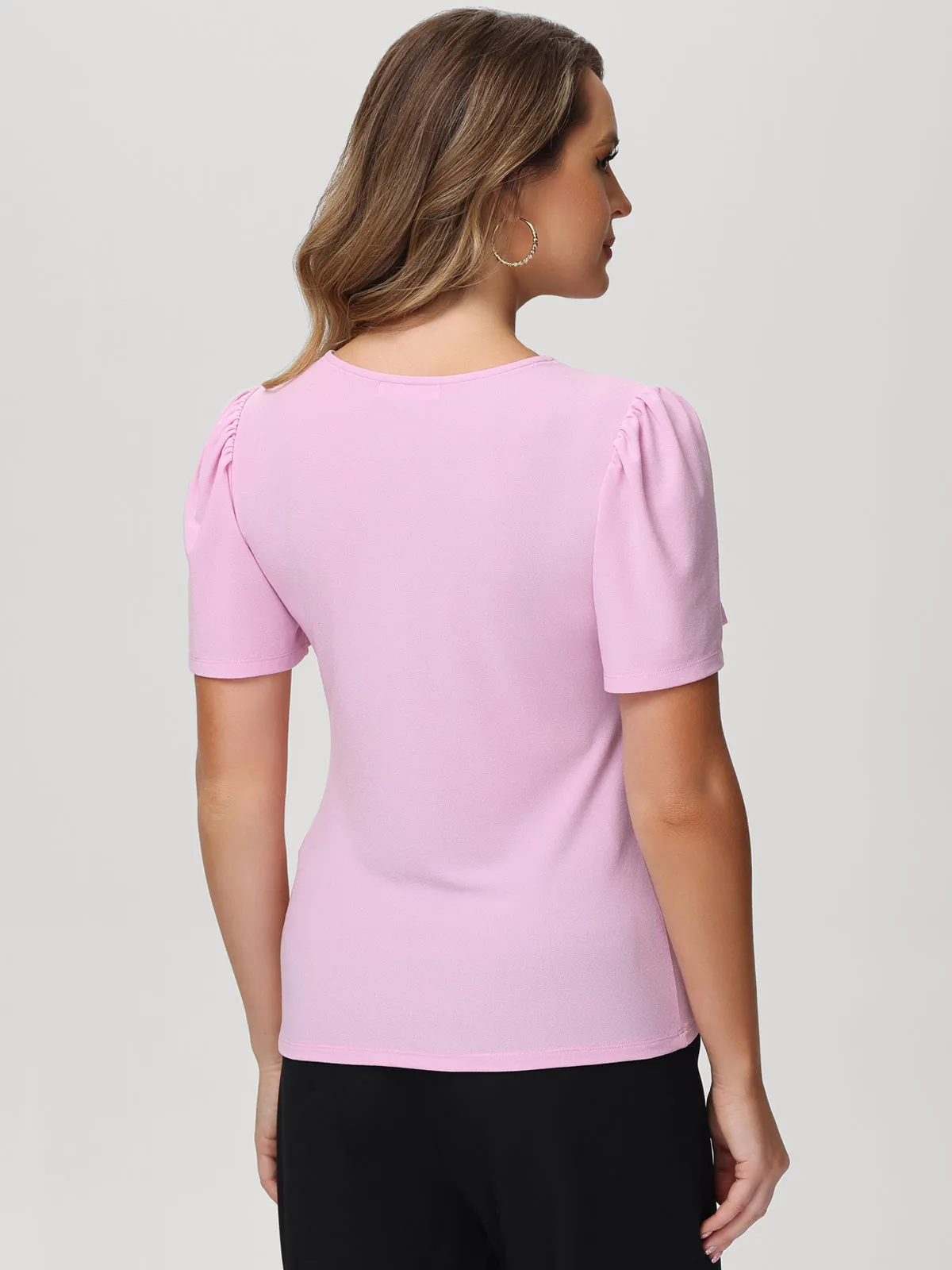 V-Neck Puff Sleeve Cool Top sold by 89th & Madison product image thumbnail 5