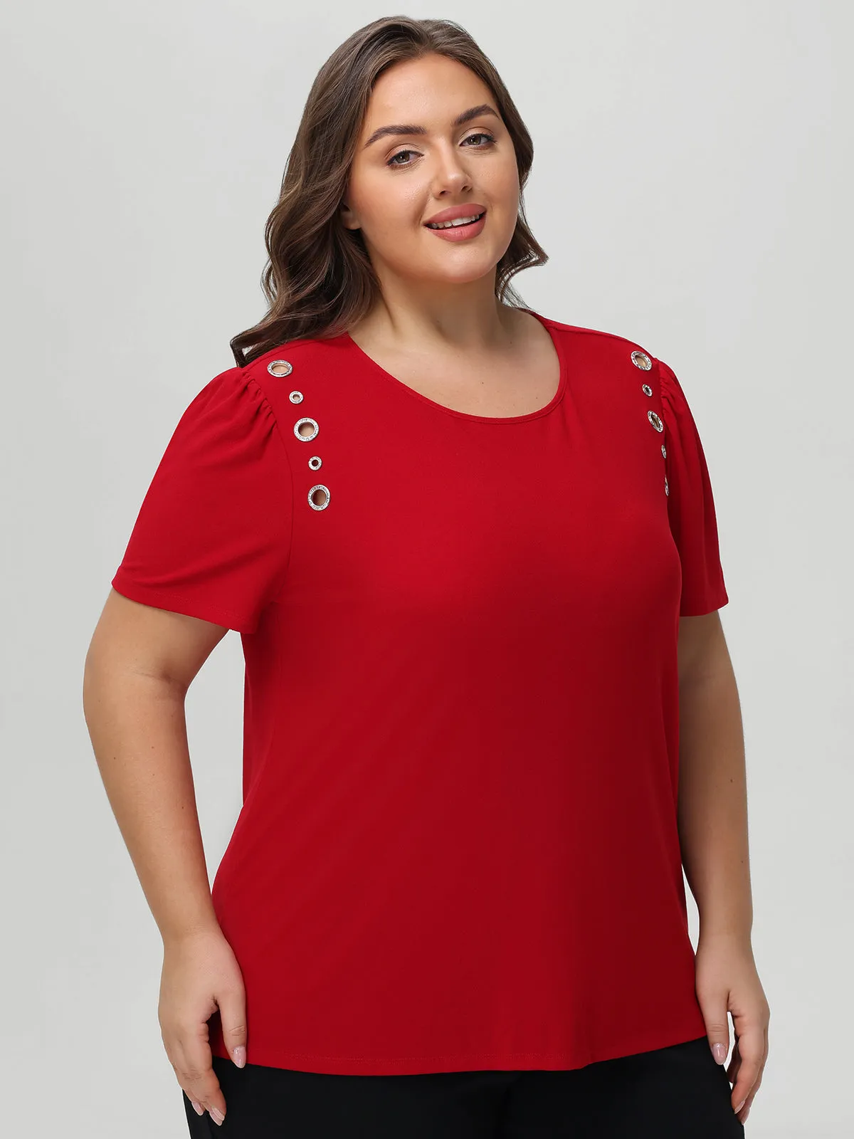 Plus Metal Eyelet Rolled Top sold by 89th & Madison product image thumbnail 2