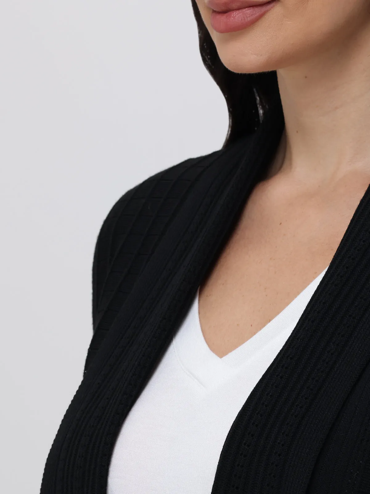 Rib Fan-Back Cardigan sold by 89th & Madison product image thumbnail 4