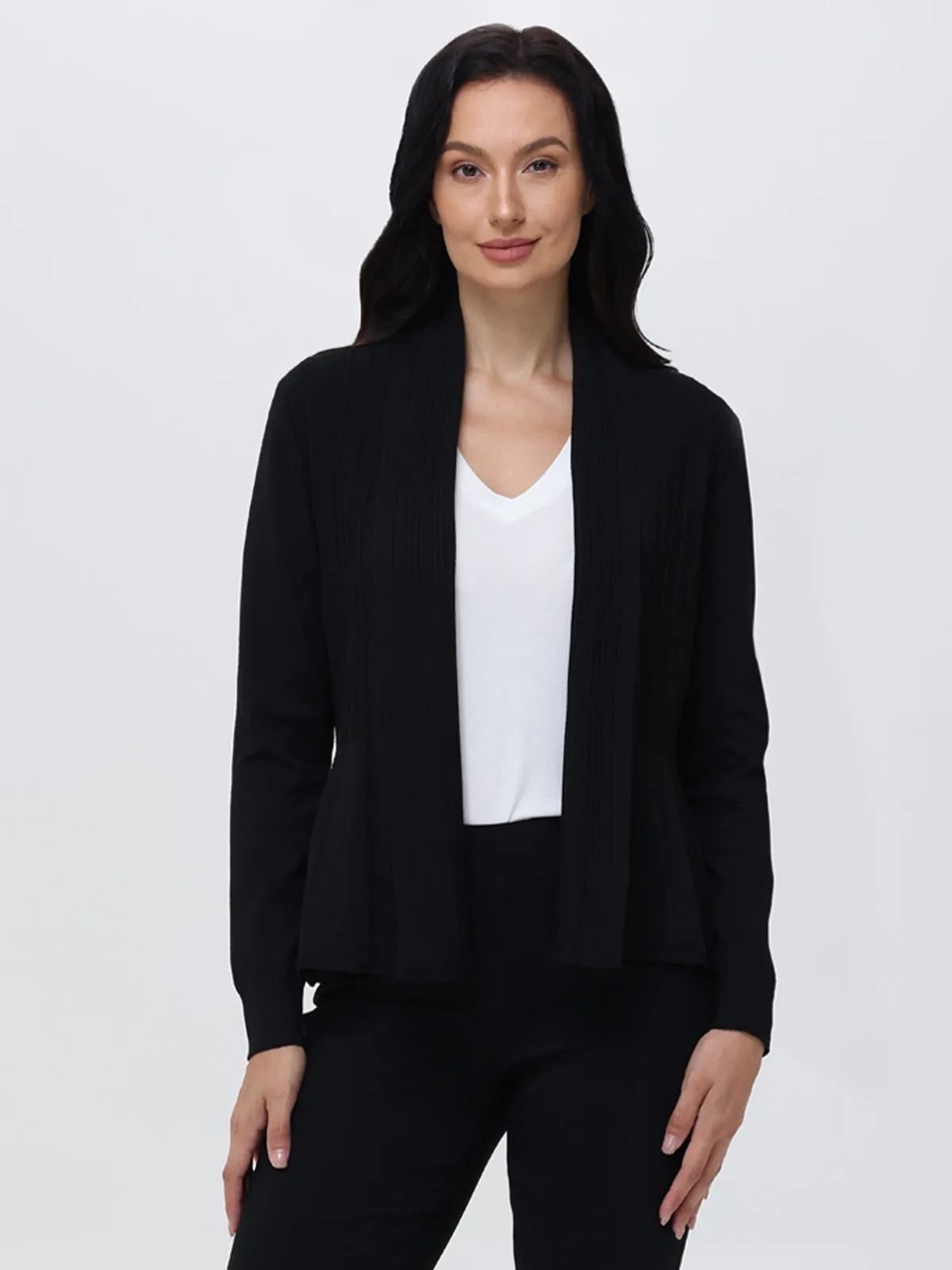 Rib Fan-Back Cardigan sold by 89th & Madison