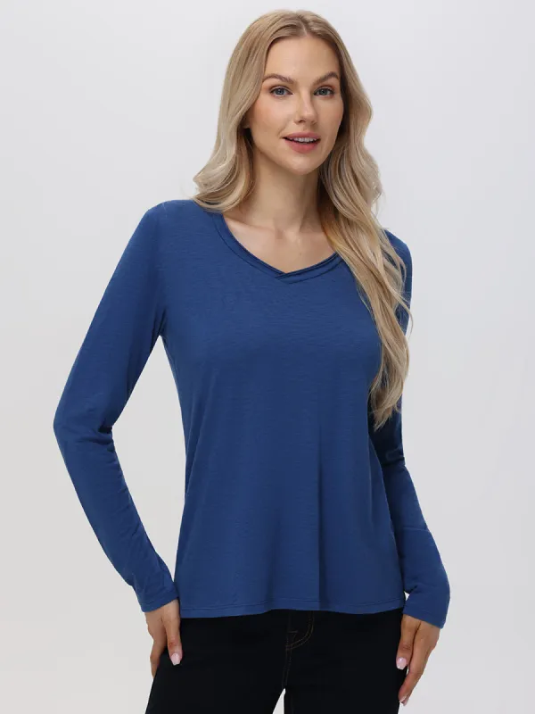 V-Neck Long Sleeve Tee sold by 89th & Madison