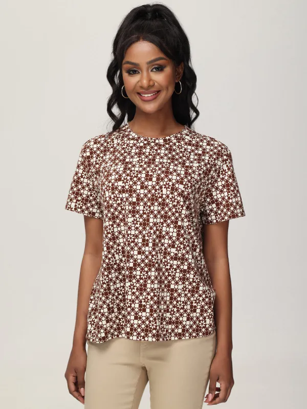 Paisley Crewneck Tee sold by 89th & Madison