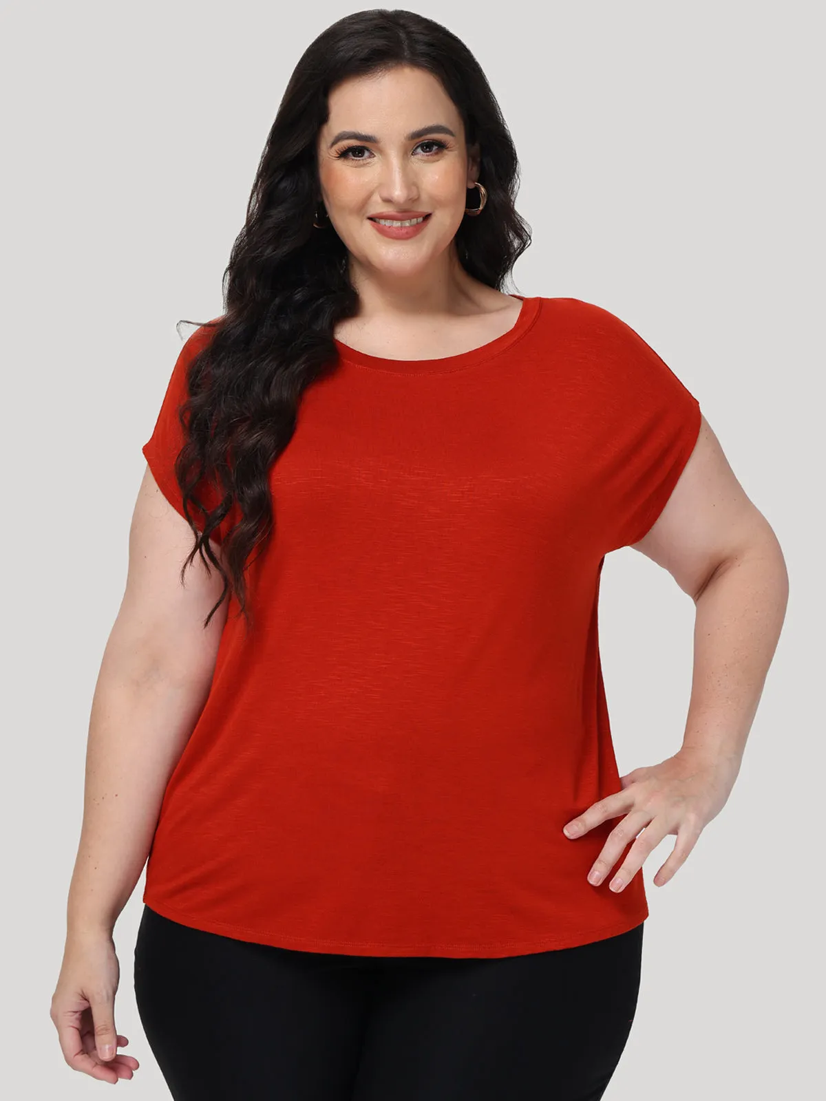 Plus Dolman Sleeve Crewneck Tee sold by 89th & Madison