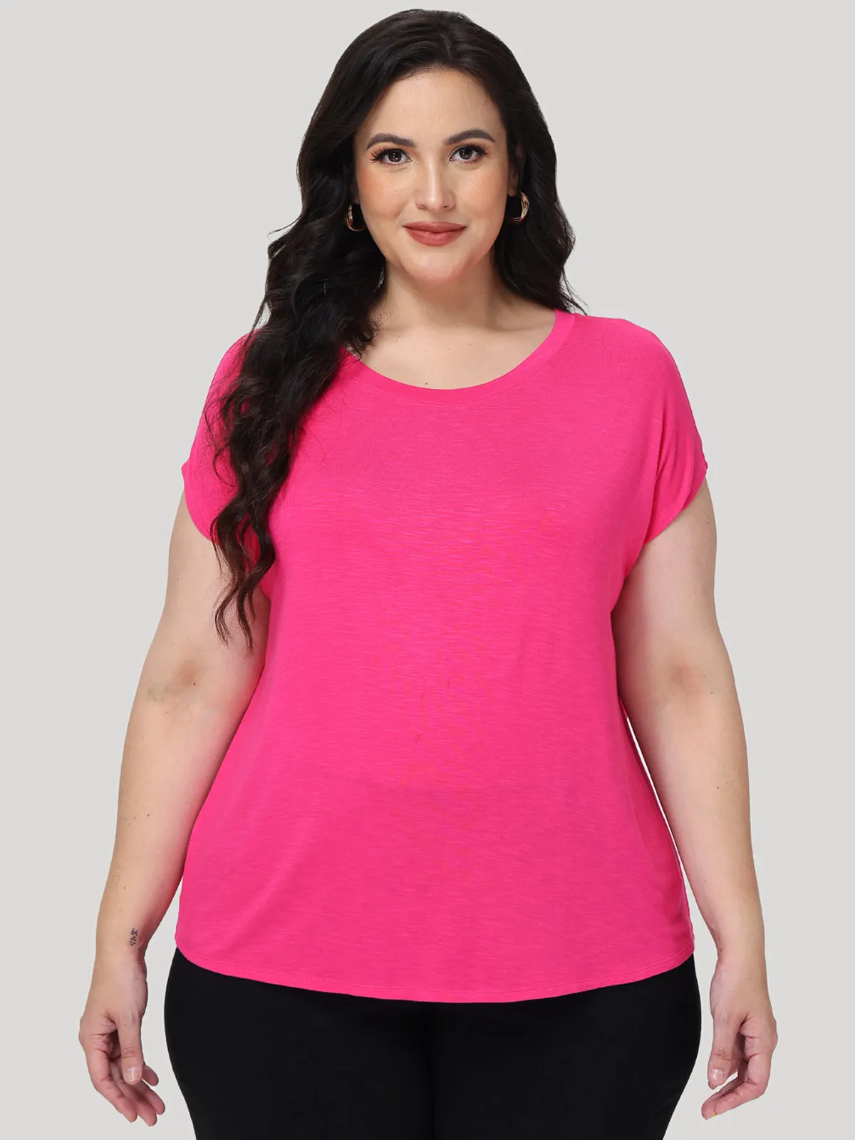 Plus Dolman Sleeve Crewneck Tee sold by 89th & Madison product image thumbnail 5