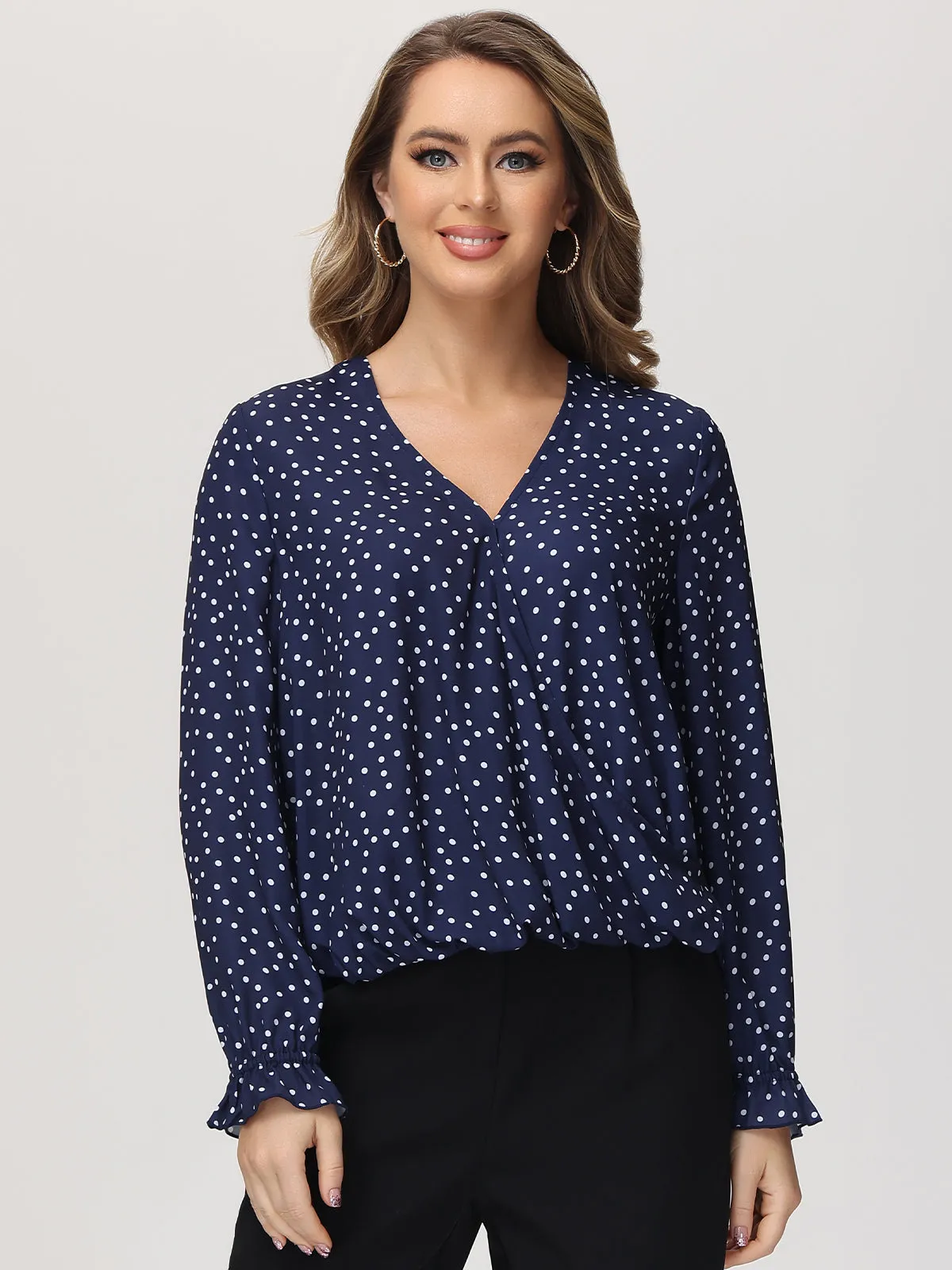 Polka Dots Wrap Top sold by 89th & Madison product image thumbnail 4