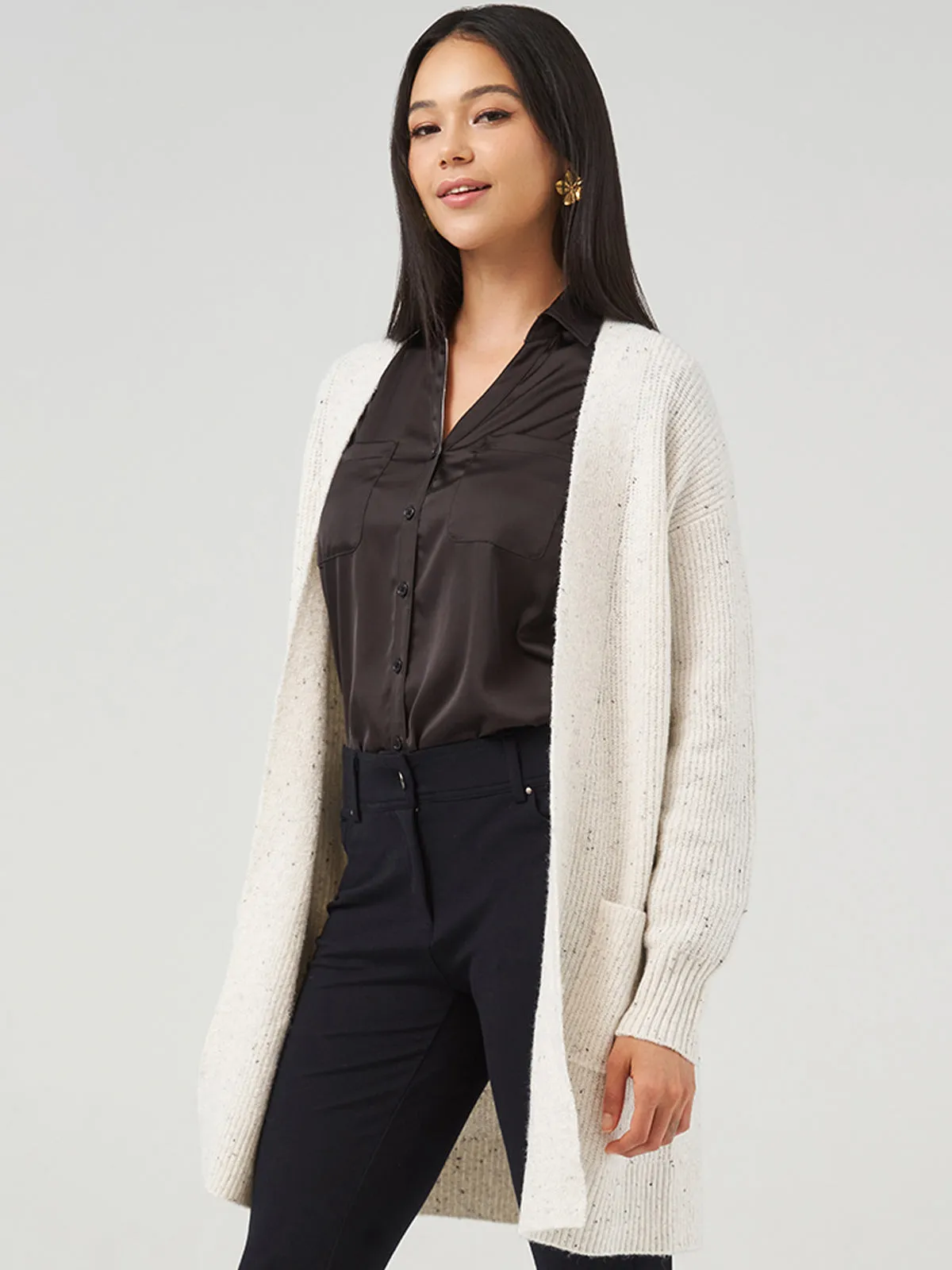 Fleck Rib Cardigan sold by 89th & Madison product image thumbnail 3