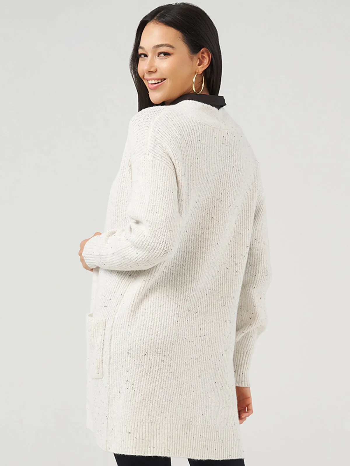 Fleck Rib Cardigan sold by 89th & Madison product image thumbnail 2