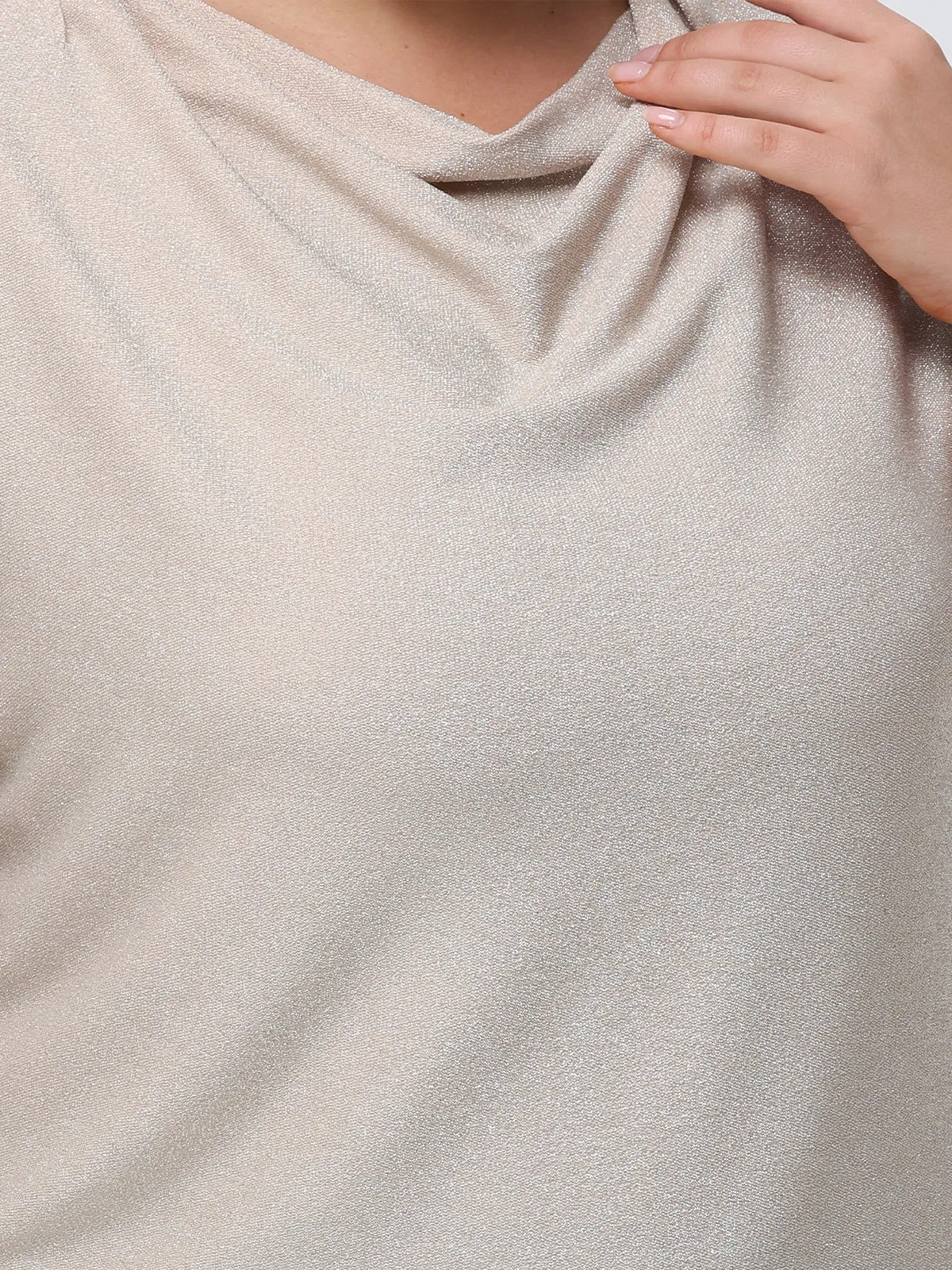 Plus Cowl Neck Lurex Top sold by 89th & Madison product image thumbnail 4