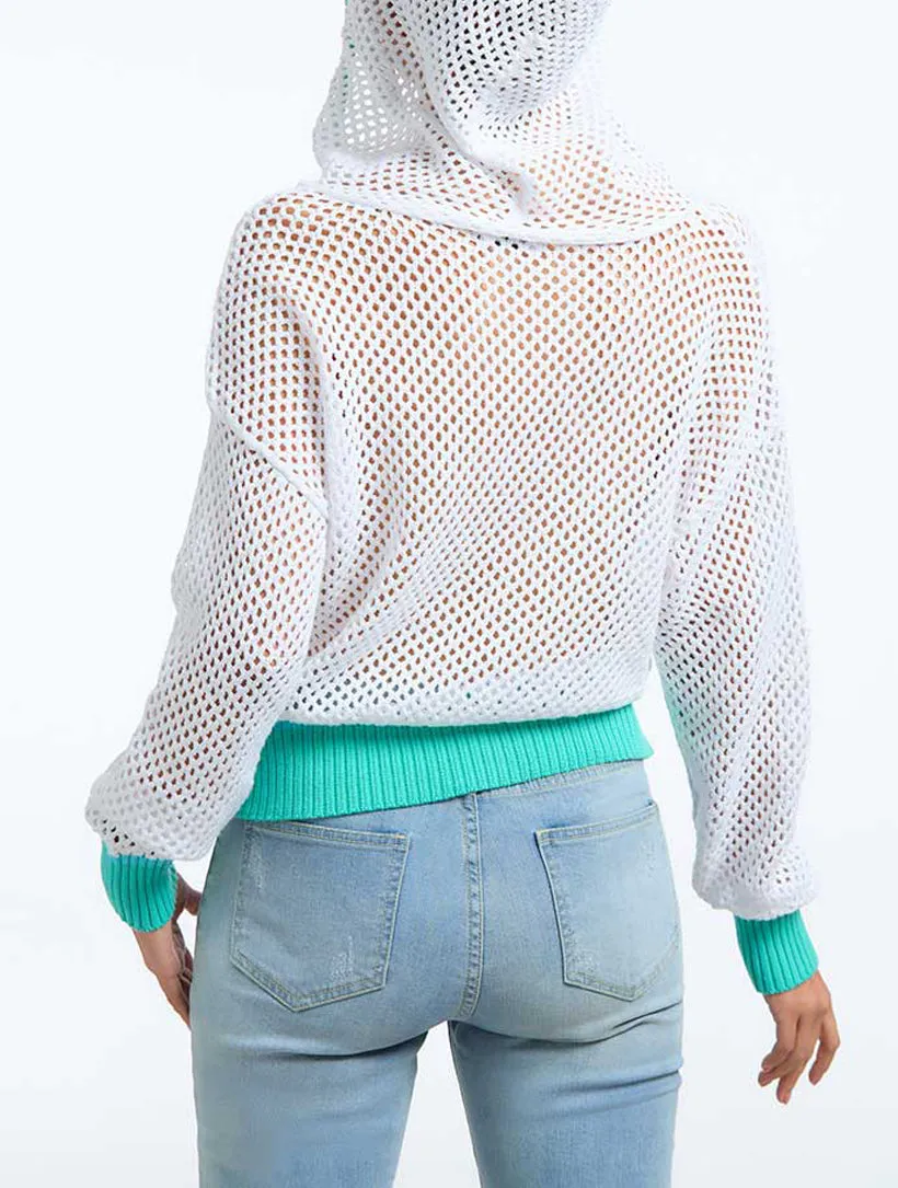 Crochet Colorblock Hoodie sold by 89th & Madison product image thumbnail 3