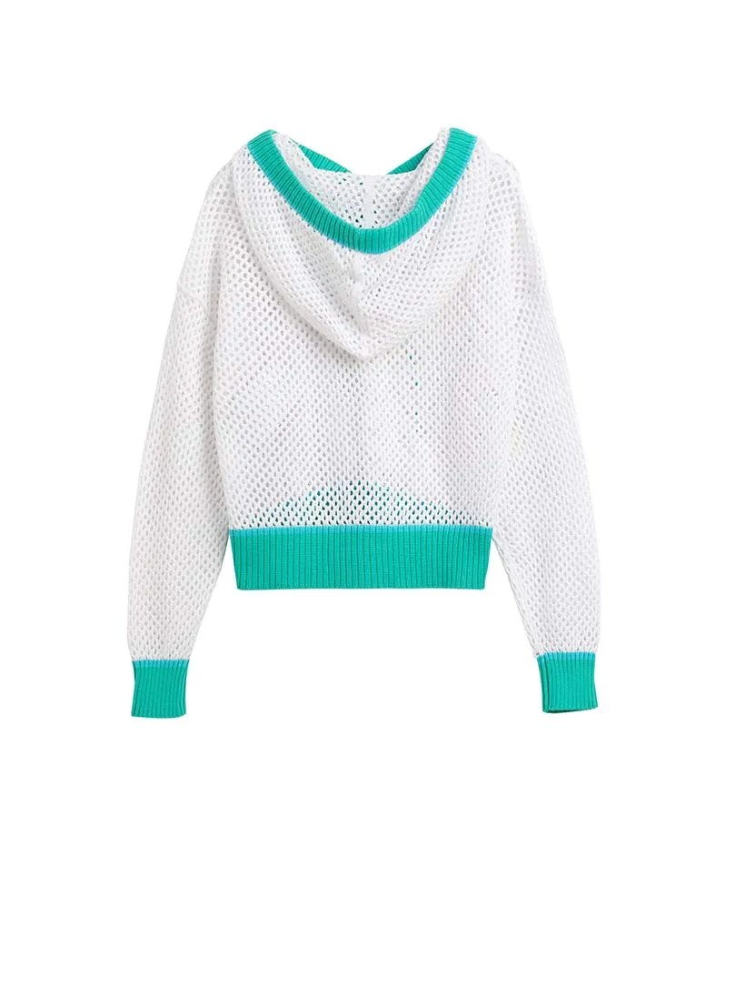 Crochet Colorblock Hoodie sold by 89th & Madison product image thumbnail 5
