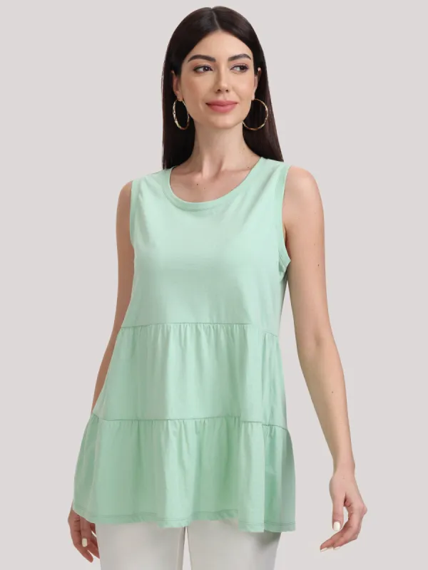 Tiered Ruffle Tank Top sold by 89th & Madison
