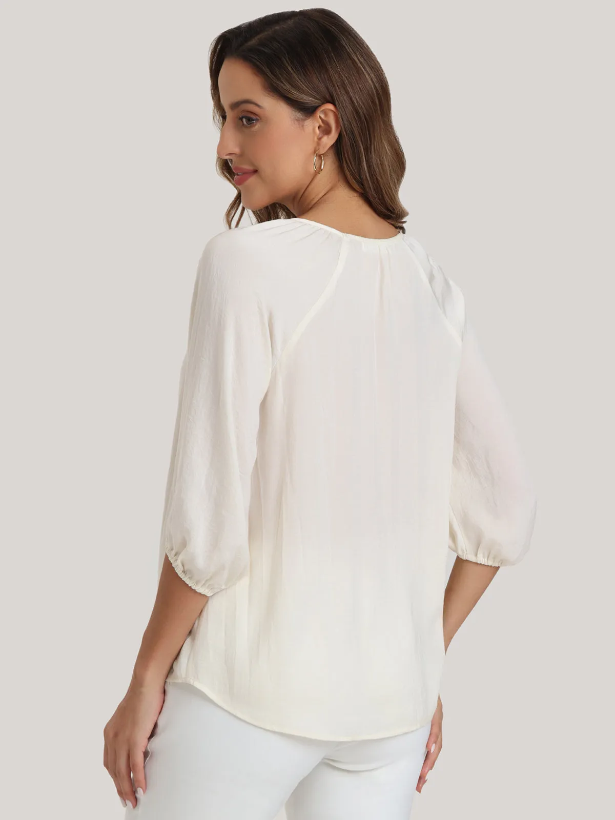 Tie Neck Blouse sold by 89th & Madison product image thumbnail 3