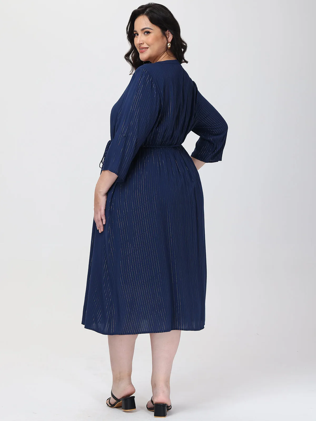 Plus 3/4 Sleeve Popover Dress sold by 89th & Madison product image thumbnail 3