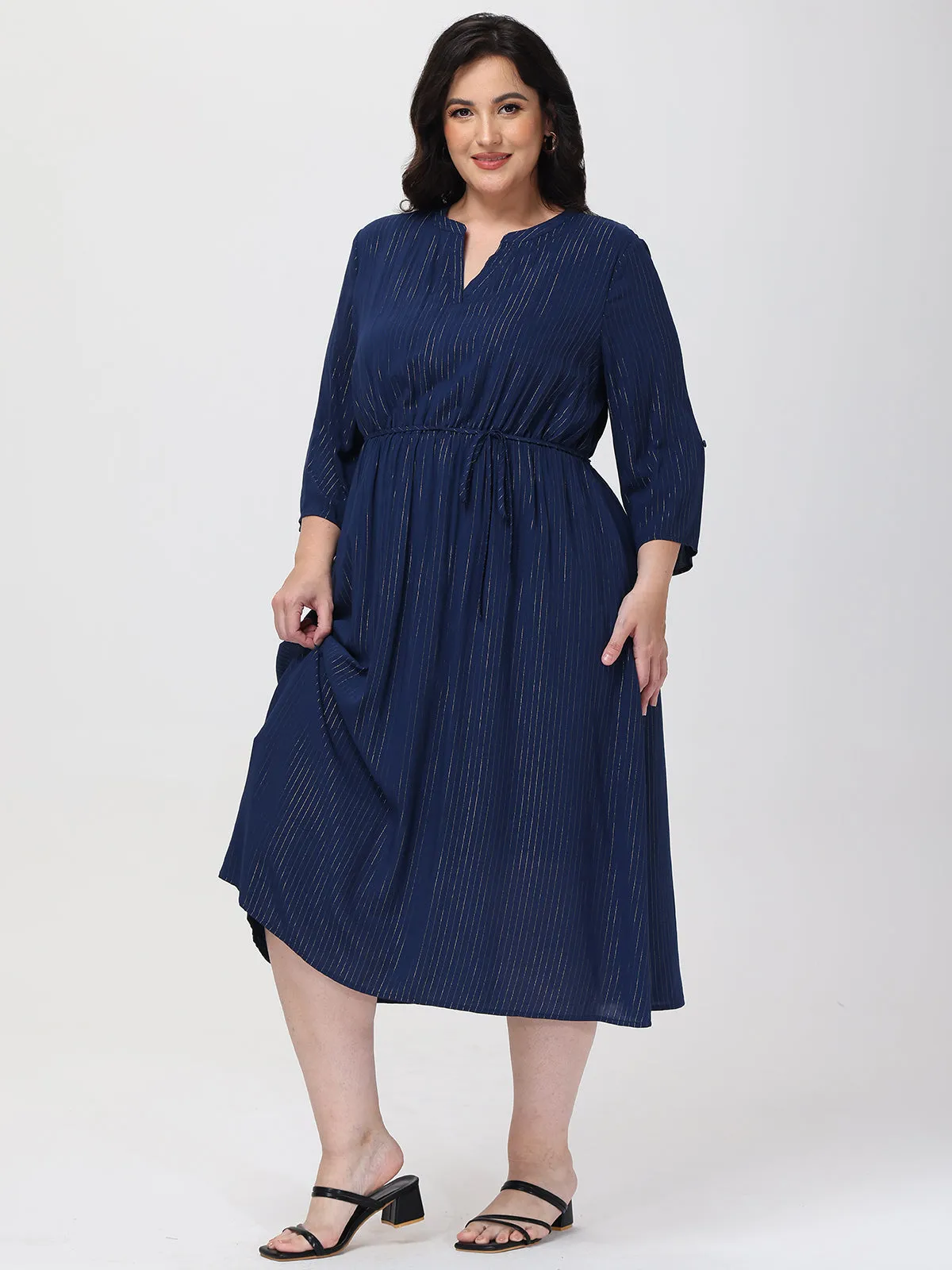 Plus 3/4 Sleeve Popover Dress sold by 89th & Madison product image thumbnail 4