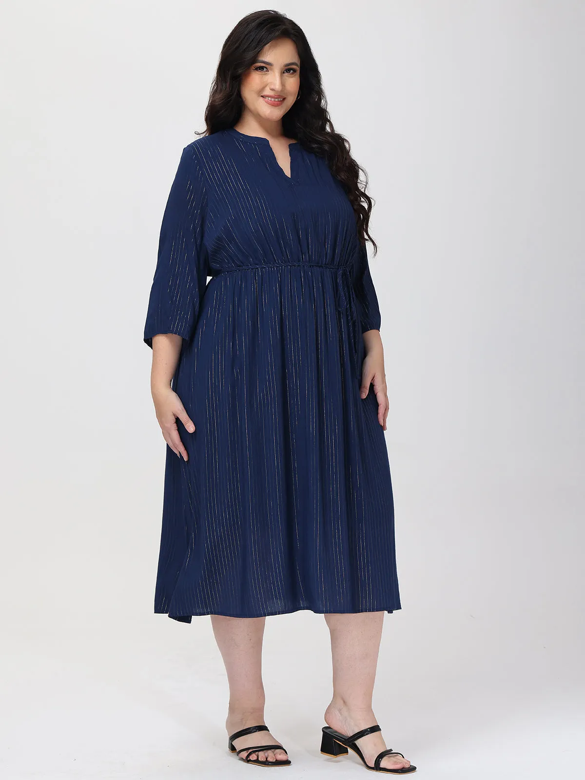 Plus 3/4 Sleeve Popover Dress sold by 89th & Madison product image thumbnail 2