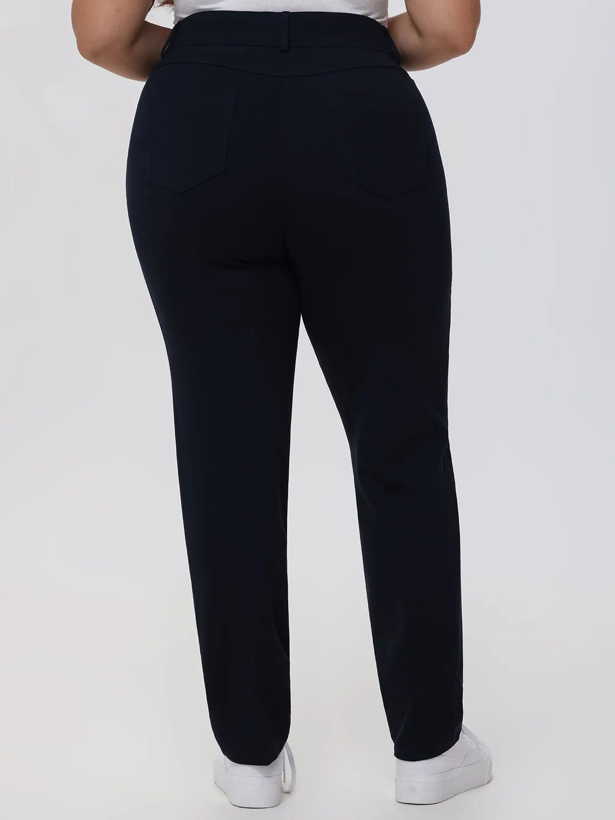 Plus Luxe Ponte Five Pocket Straight Leg Pants sold by 89th & Madison product image thumbnail 3