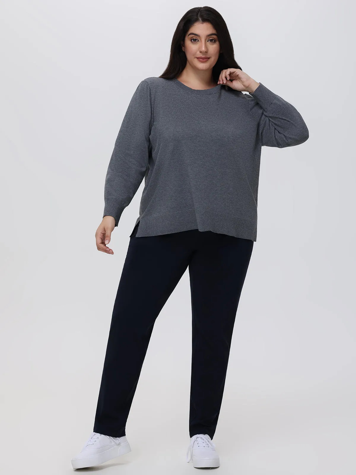 Plus Luxe Ponte Five Pocket Straight Leg Pants sold by 89th & Madison