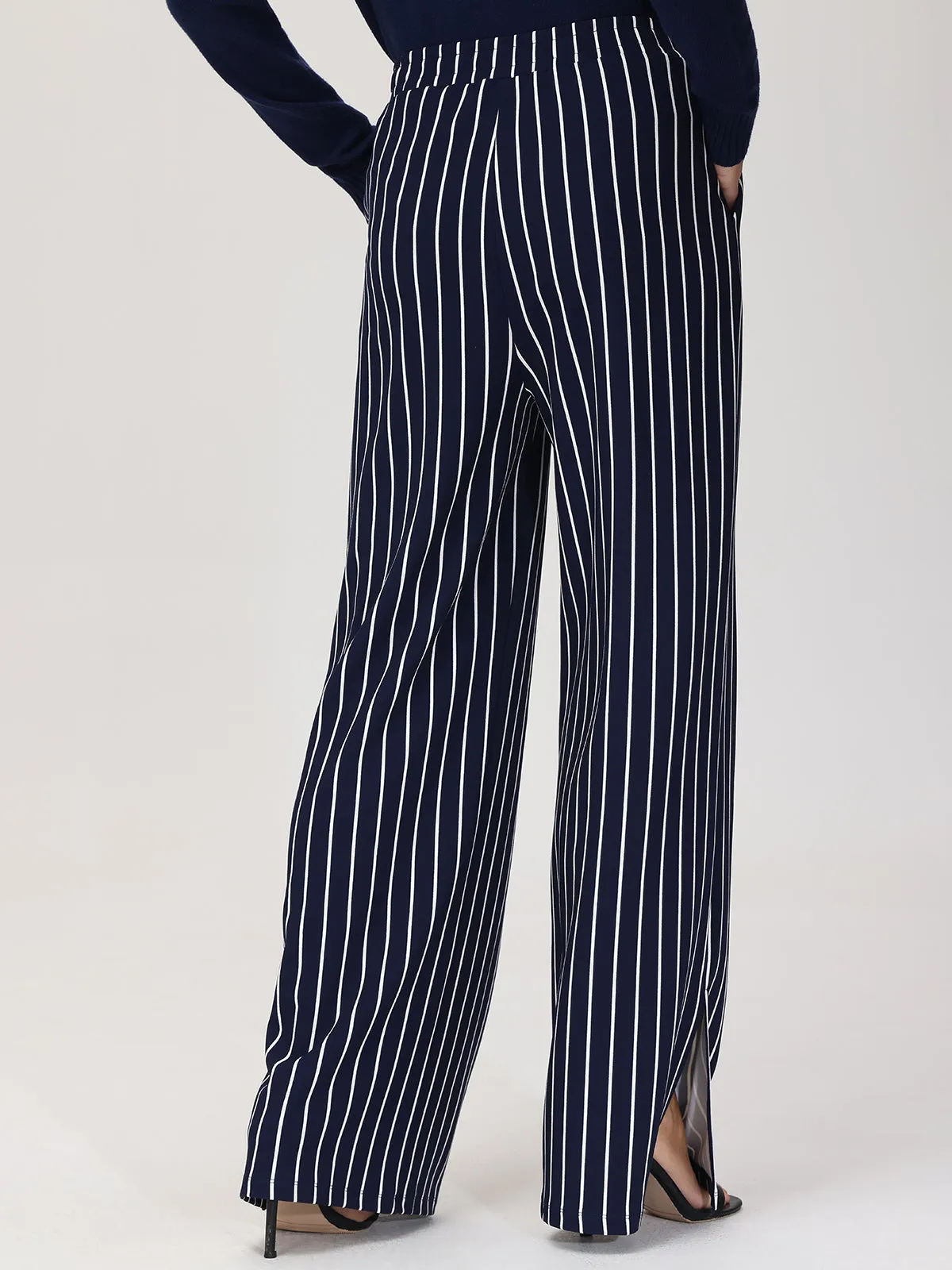 High-Rise Stripe Wide Leg Pants sold by 89th & Madison product image thumbnail 3