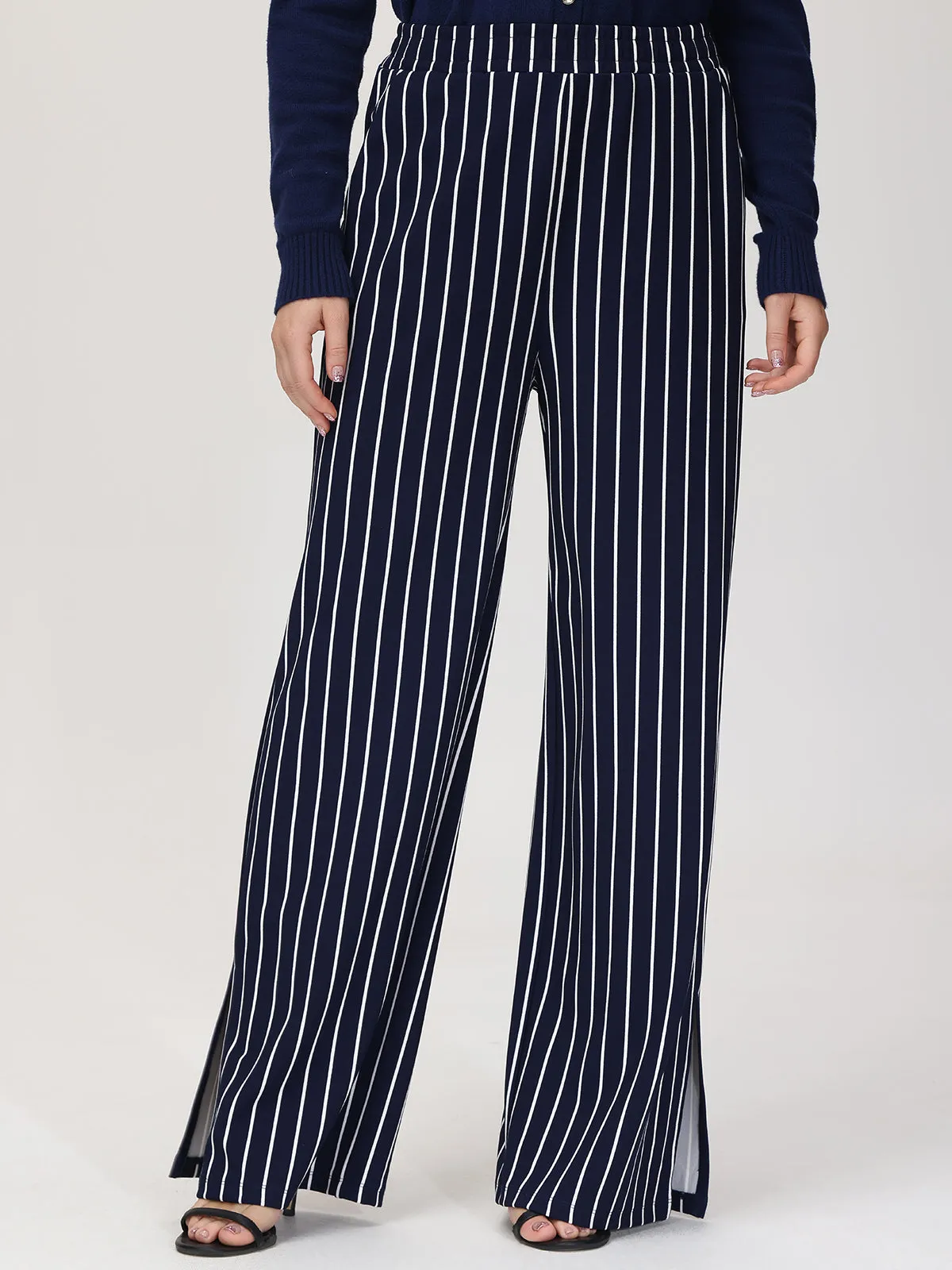 High-Rise Stripe Wide Leg Pants sold by 89th & Madison product image thumbnail 2