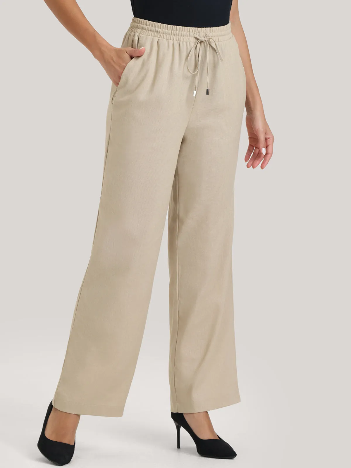 Linen-Blend Wide Leg Pants sold by 89th & Madison product image thumbnail 5