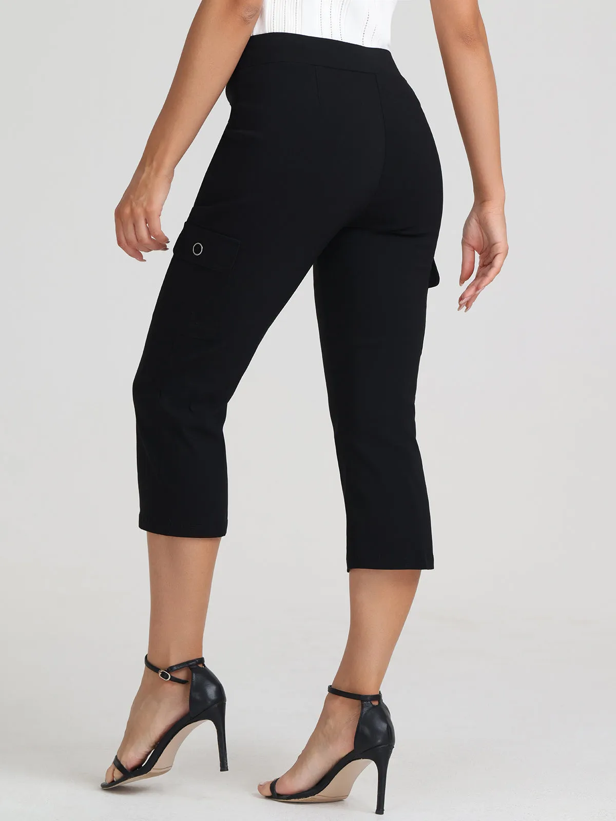 Mid-Rise Stretch Capri Pants sold by 89th & Madison product image thumbnail 3
