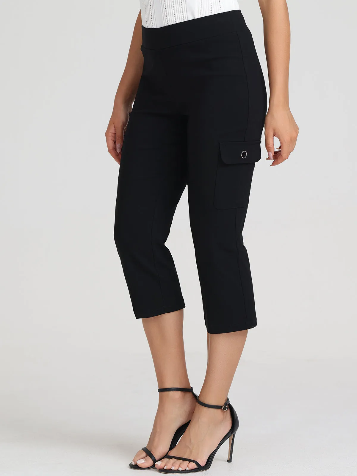 Mid-Rise Stretch Capri Pants sold by 89th & Madison product image thumbnail 4