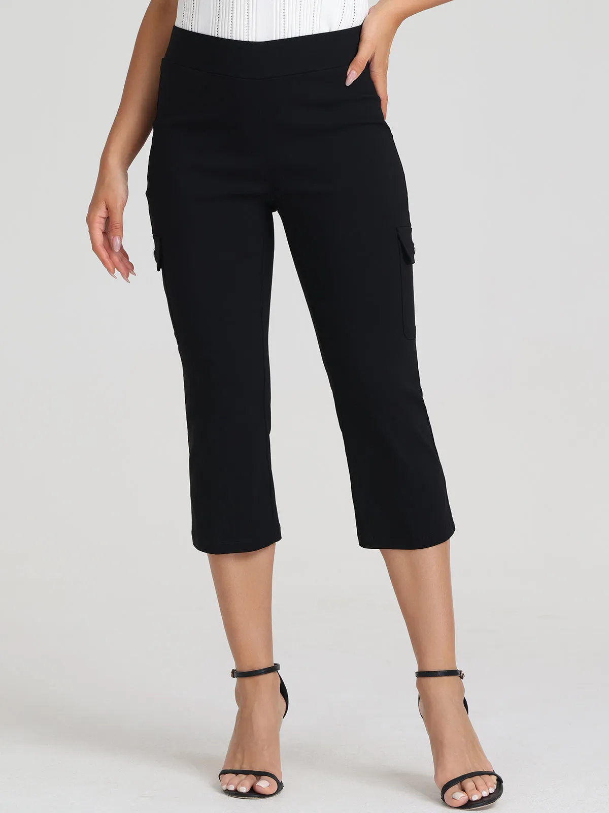 Mid-Rise Stretch Capri Pants sold by 89th & Madison product image thumbnail 2