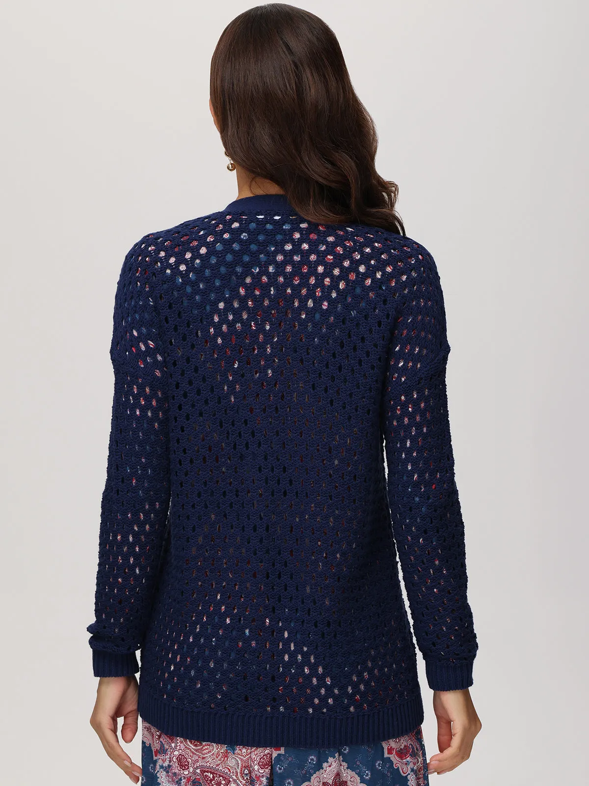 Long Sleeve Mesh Cardigan sold by 89th & Madison product image thumbnail 2